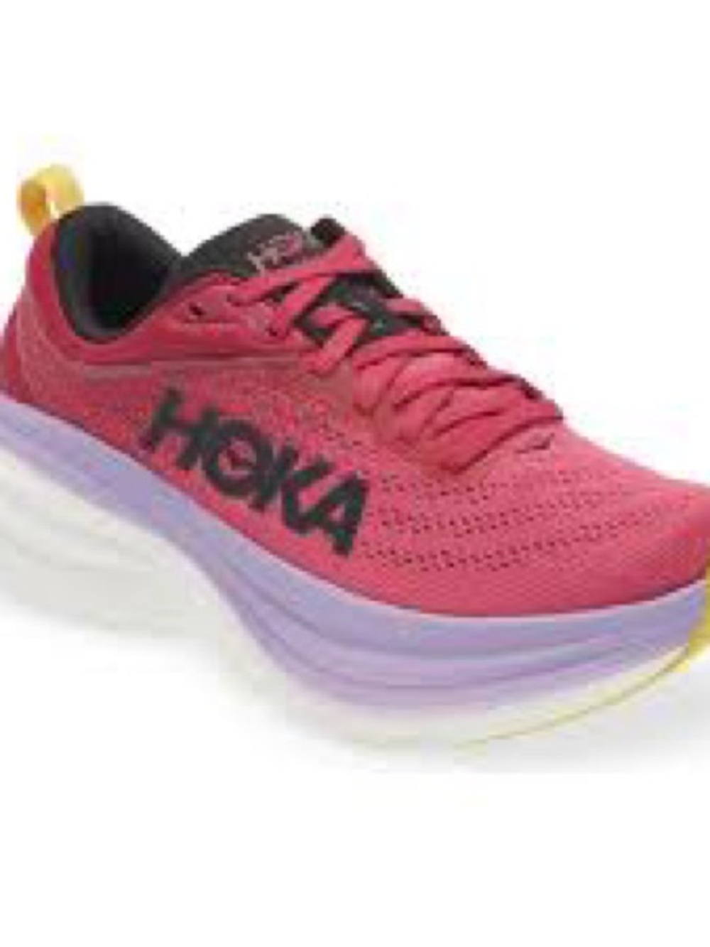 Hoka Women’s One One Fuchsia Running Shoes with Lavender Midsole